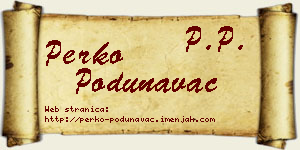 Perko Podunavac vizit kartica